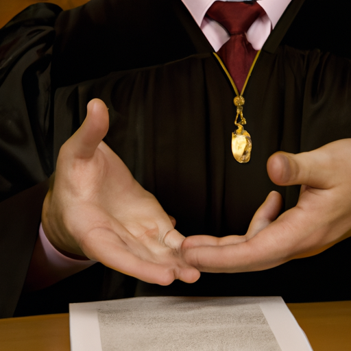 Un notario prestando juramento para defender su código de ética.