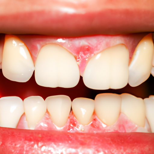 צילום של שיניים עם כתמים לבנים המעידים על ההשפעה הפוטנציאלית על בריאות השיניים