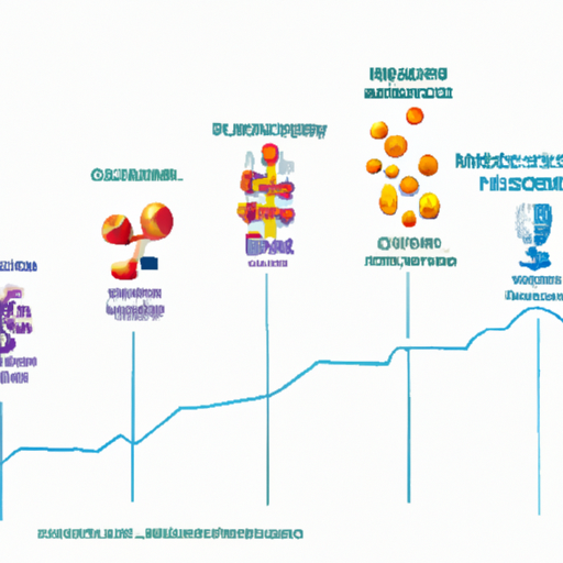 An illustration showing the growth trajectory of specialty pharmaceutical companies over the years